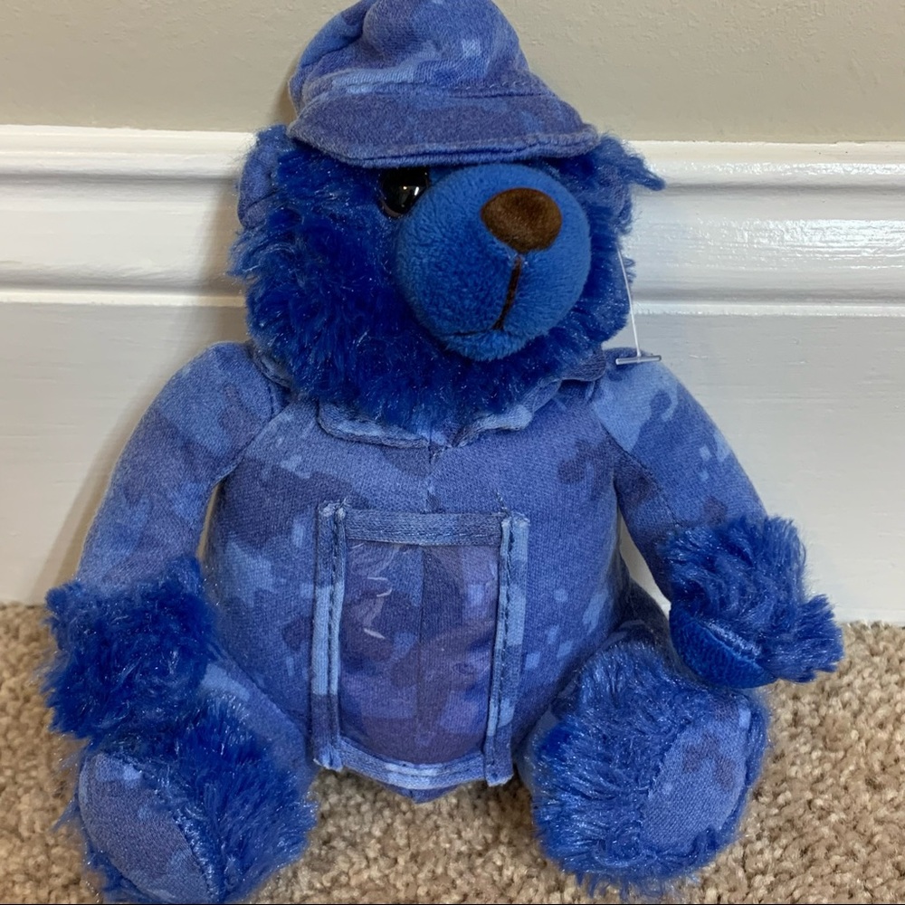 Navy Camouflage Military TLJ Friendship Photo Teddy Bear Stuffed Deploym…